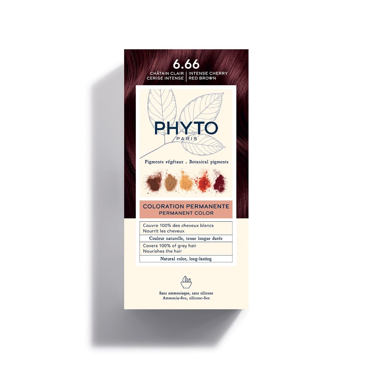 Phyto Hair Color 6.66 Castano Rosso Intenso Ciliegia